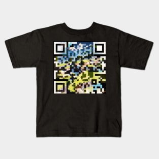 RickRoll QR Code Painting Kids T-Shirt